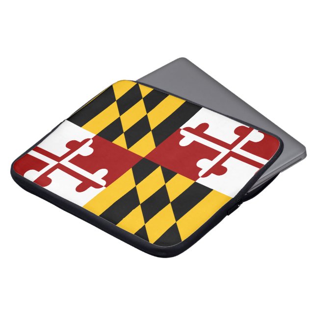 Maryland flag laptop sleeve (Front Top)