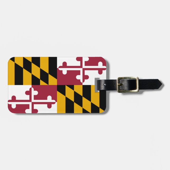 Maryland flag luggage tag (Front Horizontal)