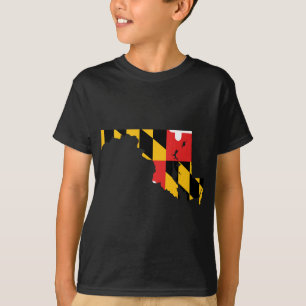 Maryland Flag Map T-Shirt