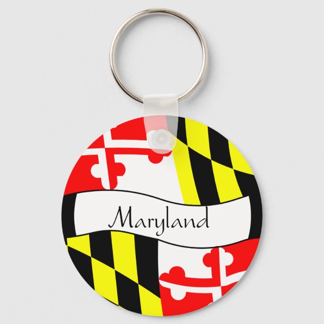Maryland -  FLAG - Name Key Ring (Front)