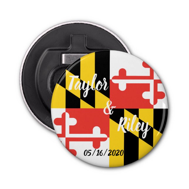 Maryland Flag Personalized Bottle Opener (Front)