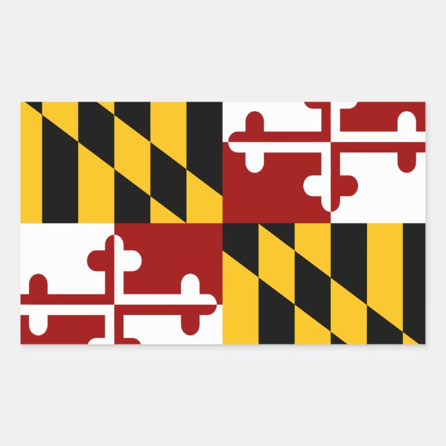 Maryland flag rectangular sticker (Front)