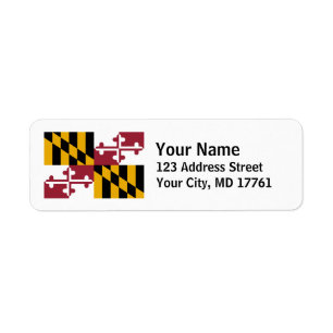 Maryland Flag Return Address Labels