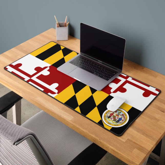 Maryland flag-Seal Desk Mat (Office 2)