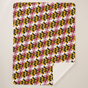 Maryland flag sherpa blanket