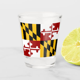 Maryland flag shot glass