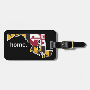 Maryland Flag/State home luggage tag