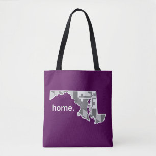 Maryland Flag/State home tote - plum Bag