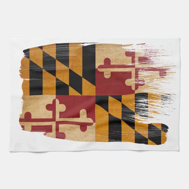Maryland Flag Tea Towel (Horizontal)