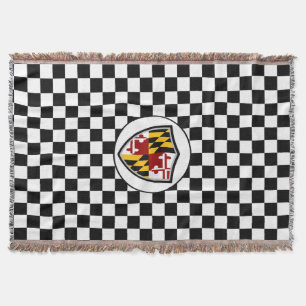 Maryland flag throw blanket