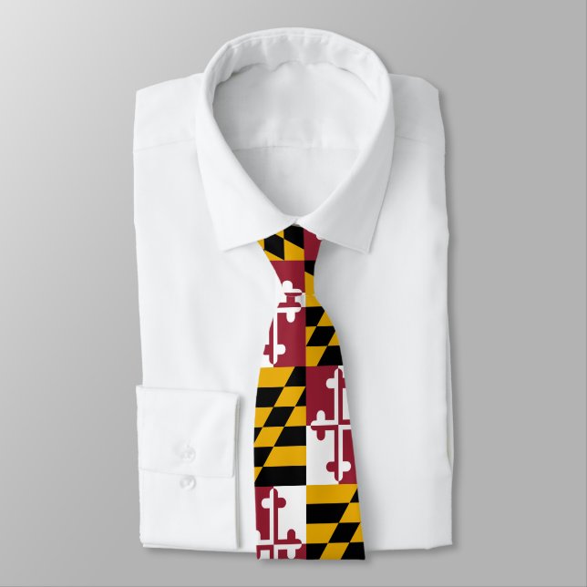 Maryland Flag Tie (Tied)