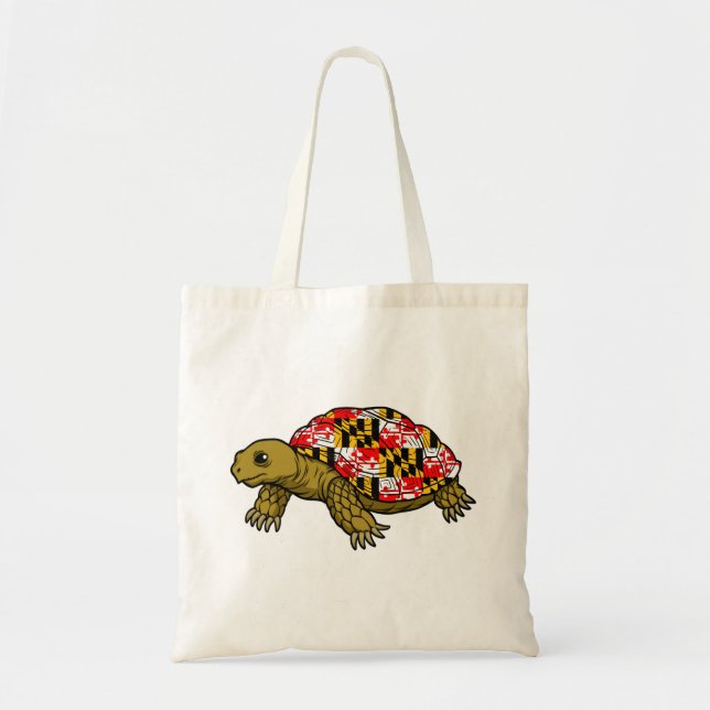 Maryland Flag Tortoise Tote Bag (Front)