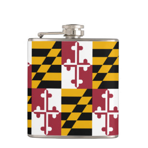 Maryland Flag & travel Maryland USA States/sports Hip Flask