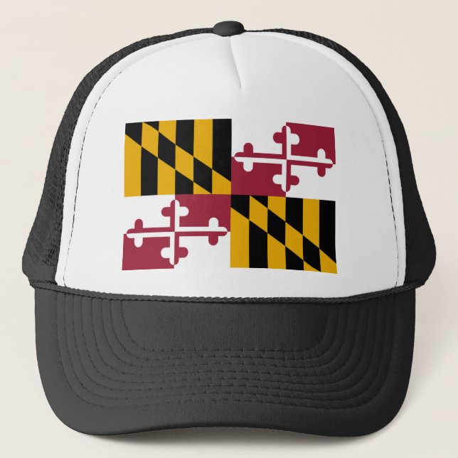 Maryland flag trucker hat (Front)
