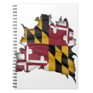 Maryland Flag Underneath Notebook