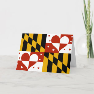 Maryland Flag Valentine Card