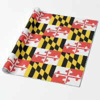 Maryland Flag Wrapping Paper, 30" x 6'