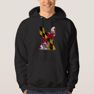 Maryland French Bulldog State Flag Patriotic Dog Hoodie