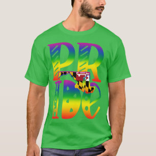 Maryland Gay Pride in Art Block Letters T-Shirt