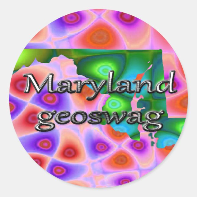 Maryland Geocaching Supplies Stickers Geoswag (Front)
