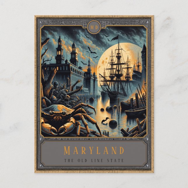 Maryland | Gothic Art Postcard (Front)