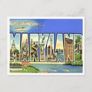 Maryland Greetings From US States Postcard