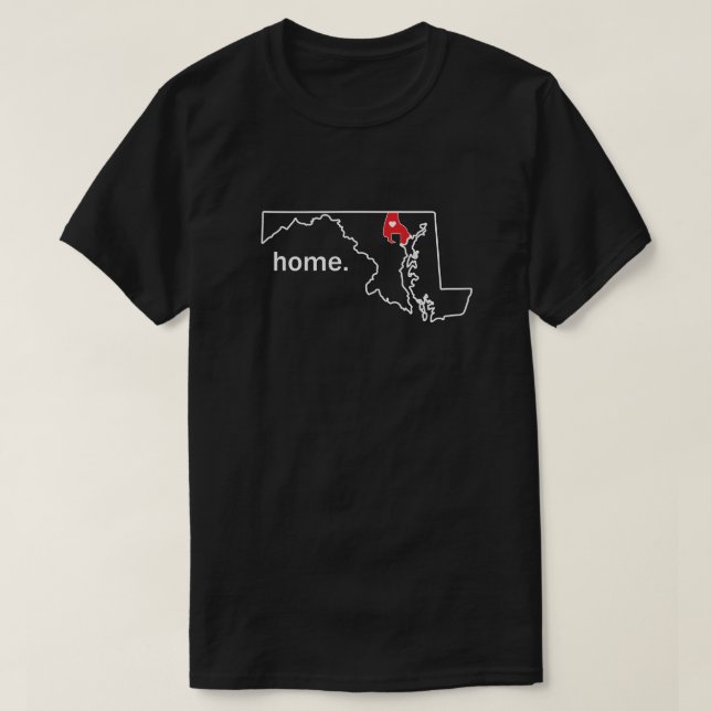Maryland Home County shirt - Baltimore co. (Design Front)