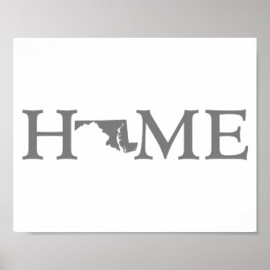 Maryland Home State Word Art Poster