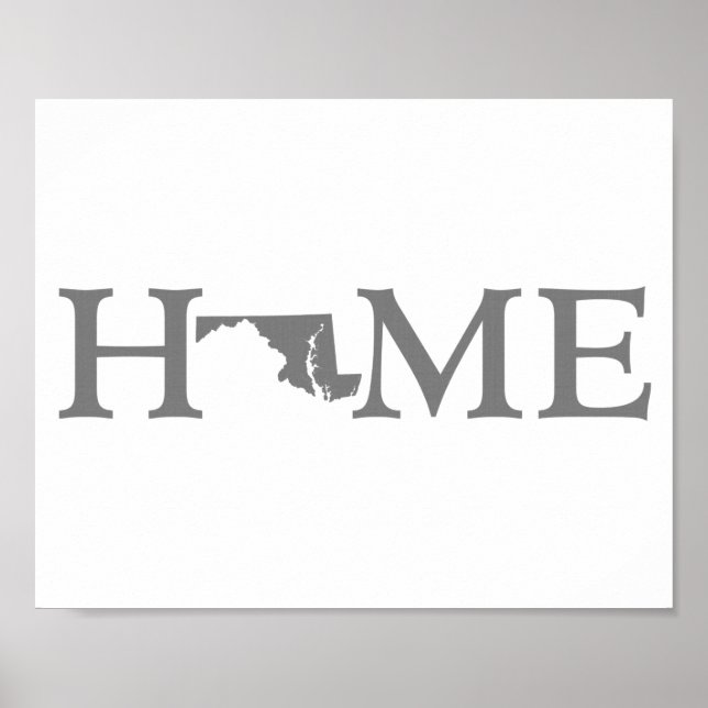 Maryland Home State Word Art Poster (Front)