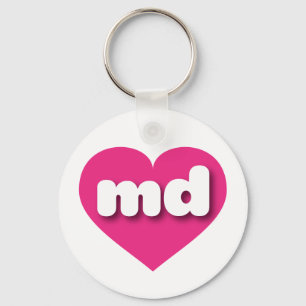 Maryland hot pink - I love md Key Ring