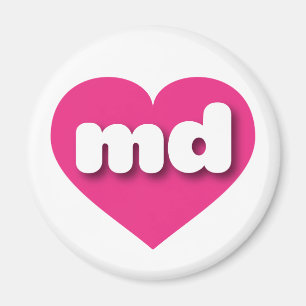 Maryland hot pink - I love md Magnet