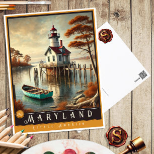 Maryland   Hyper-Realistic State Postcard