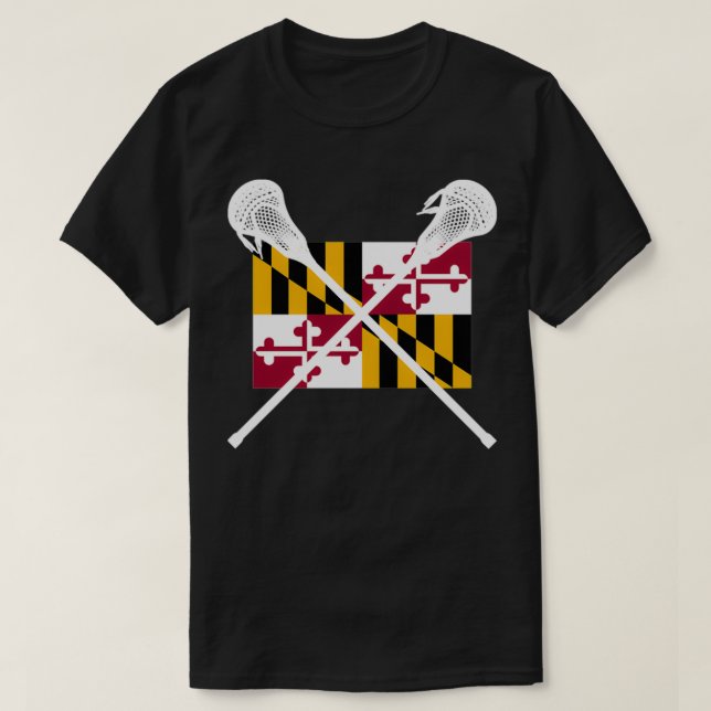 Maryland Lacrosse Shirt Lax MD State Team Player F (Design Front)