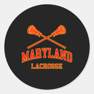Maryland Lacrosse Vintage Lax 1  Classic Round Sticker