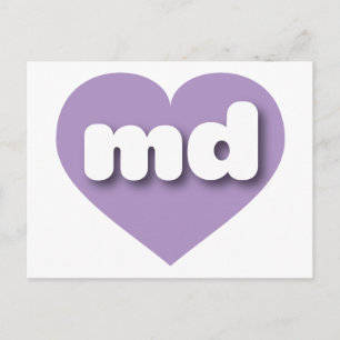 Maryland lavender heart - I love md Postcard
