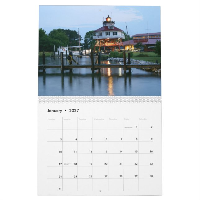 Maryland Lighthouses Calendar (Jan 2027)