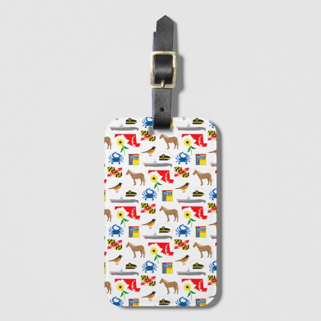 Maryland Luggage Tag (Front Vertical)