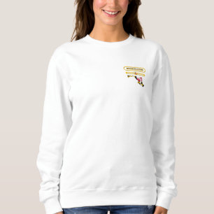 MARYLAND MAP, MARYLAND, USA. SAMER BRASIL SWEATSHIRT