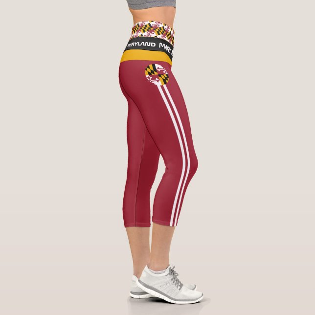 Maryland & Maryland Flag fashion, Fitness, Sports  Capri Leggings (Right)
