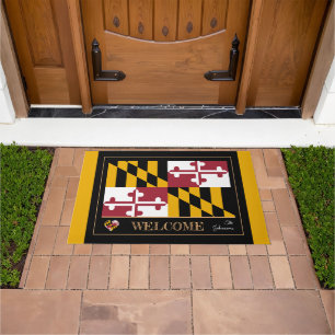 Maryland & Maryland Flag house mat /sports USA