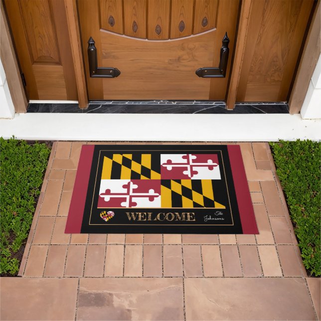 Maryland & Maryland Flag house mat /sports USA (Outdoor)