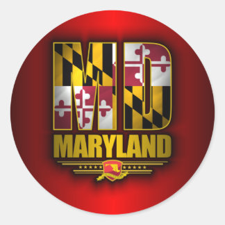 Maryland (MD) Classic Round Sticker