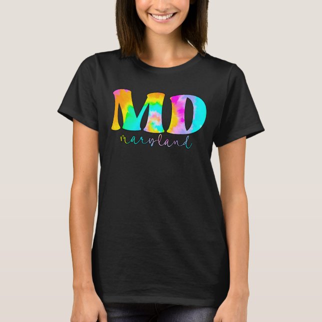 Maryland Md Tie Dye T-Shirt (Front)