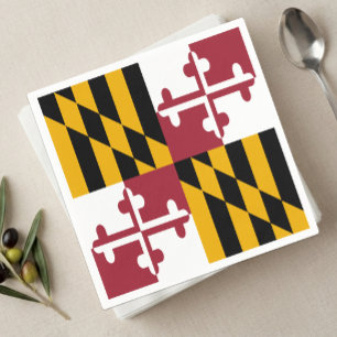 Maryland Napkins, Maryland Flag party Napkin