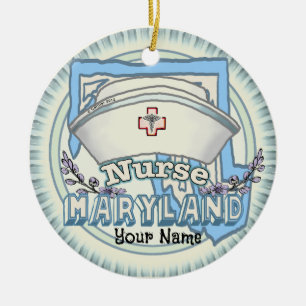 Maryland Nurse Ceramic Tree Decoration