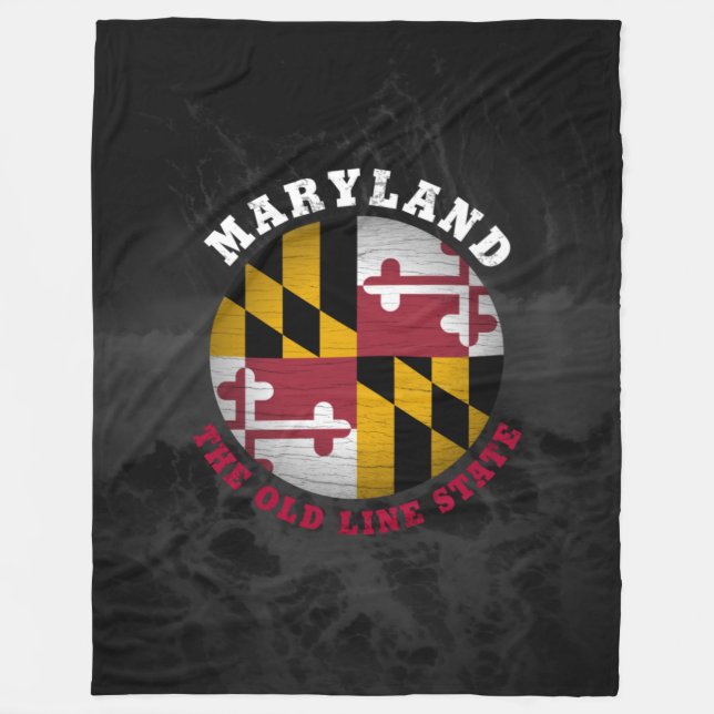 MARYLAND OLD LINE STATE FLAG FLEECE BLANKET (Front)