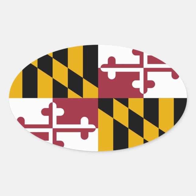 Maryland Oval Sticker (Front)