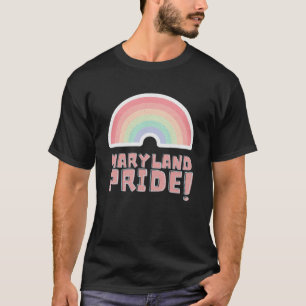 Maryland Pride LGBTQ Cute Rainbow Minimalist Pride T-Shirt