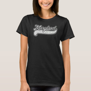 Maryland  Retro Baseball Style Vintage Men Women T-Shirt