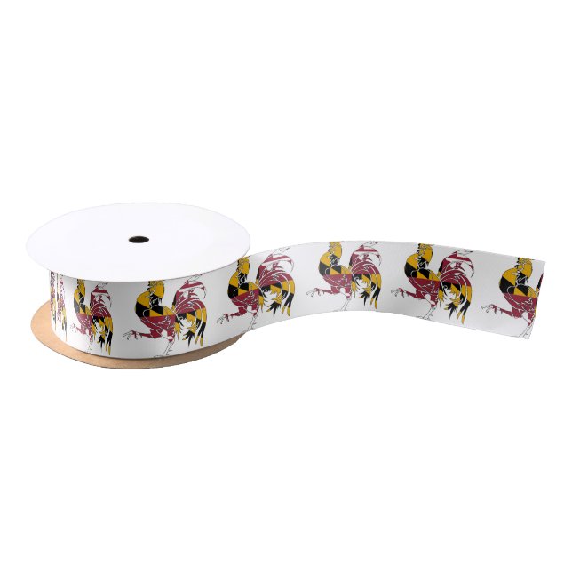 Maryland Rooster Satin Ribbon (Spool)